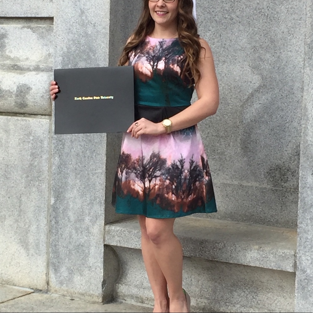 ModCloth Forest at sunset, freshly dry cleaned.